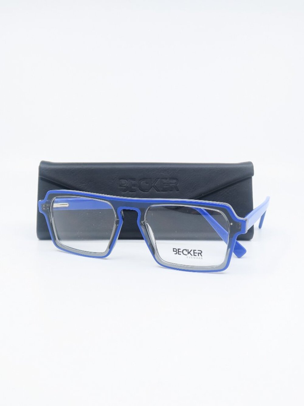 Becker BL 2836 C1 54mm Gray & Blue Trendy Fashion Italian Unisex Eyeglasses.